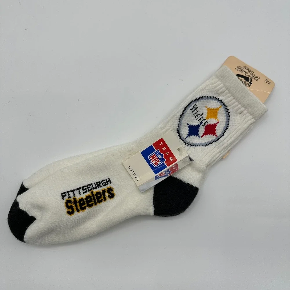 VTG Y2K Pittsburgh Steelers NFL Socks For Bare Feet Originals Mens 10-13 NEW NWT